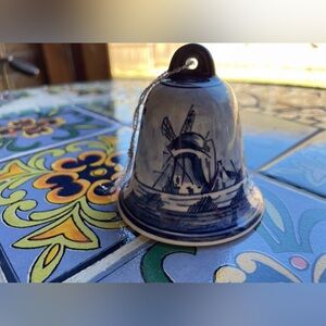 Vintage Delft Blue Handpained Dutch Bell